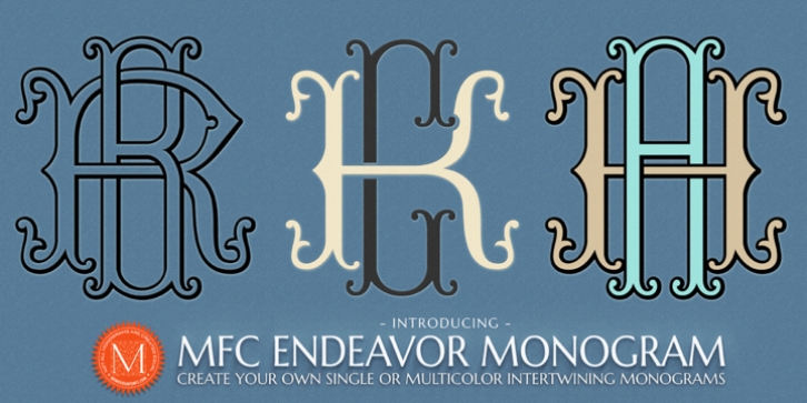MFC Endeavor Monogram font preview
