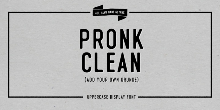 PRONK Clean font preview