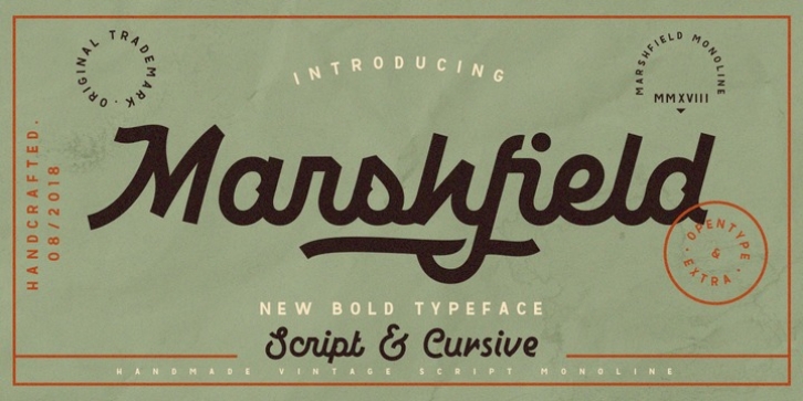 Marshfield font preview