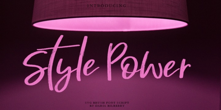 Style Power font preview