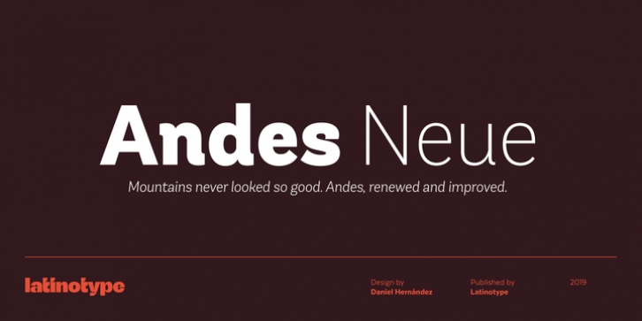 Andes Neue font preview