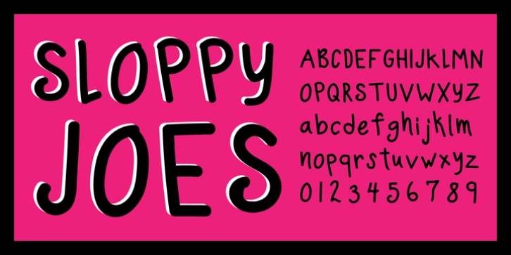 Sloppy Joes font preview
