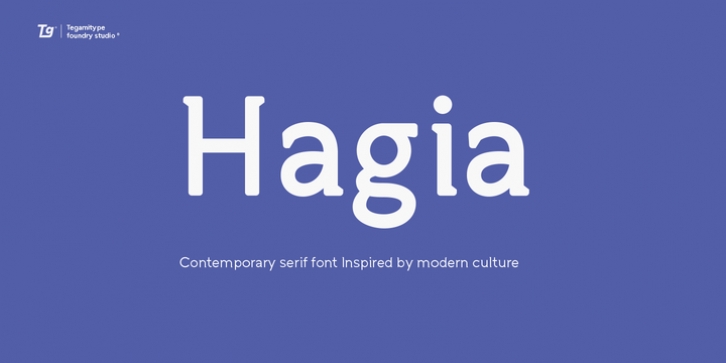 TG Hagia font preview