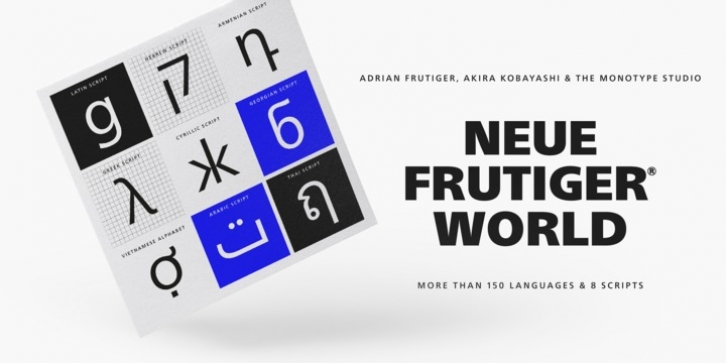Neue Frutiger World font preview
