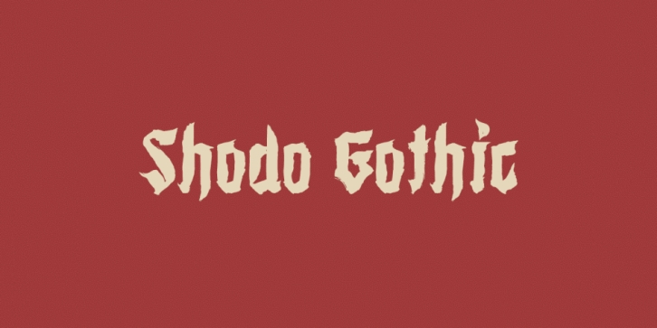 Shodo Gothic font preview