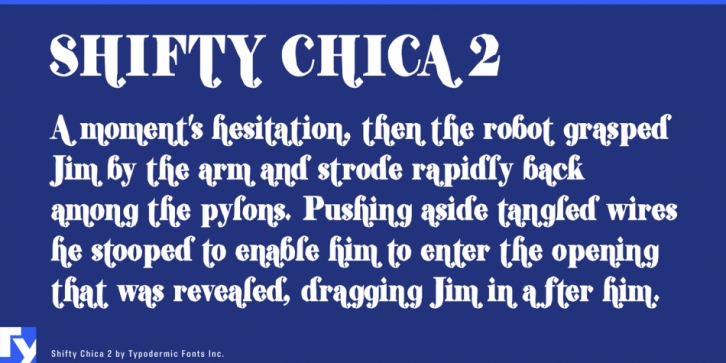Shifty Chica 2 font preview