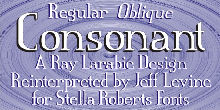 Consonant SRF font preview