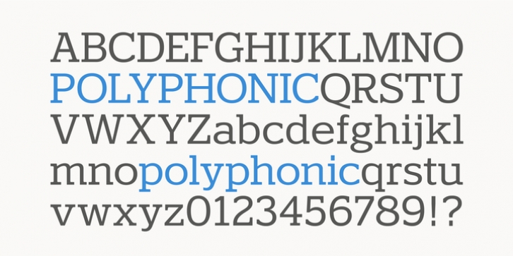 Polyphonic font preview