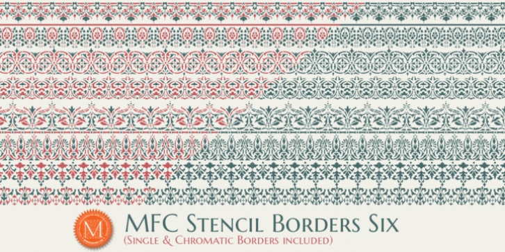 MFC Stencil Borders Six font preview