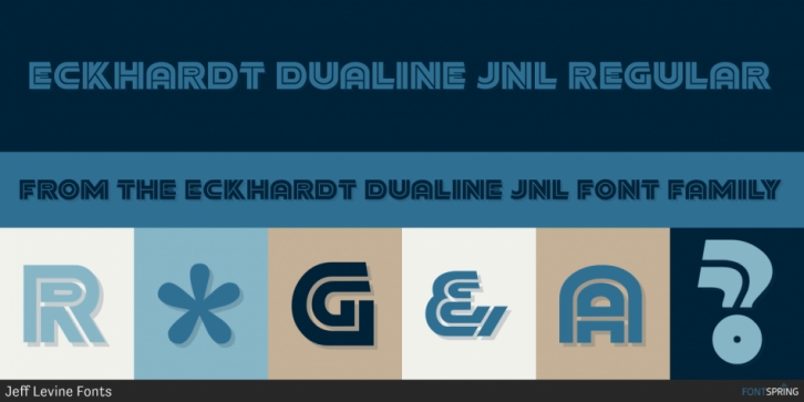 Eckhardt Dualine JNL font preview