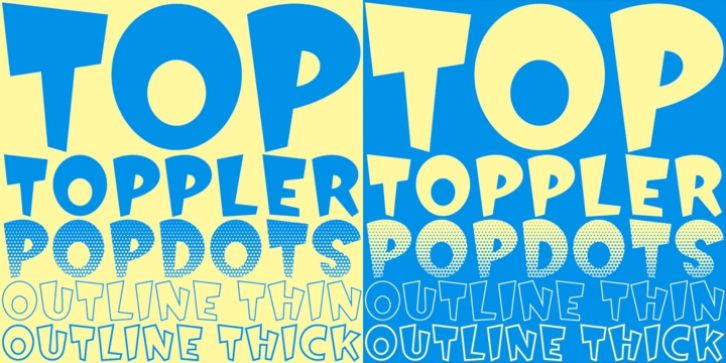 Toppler font preview
