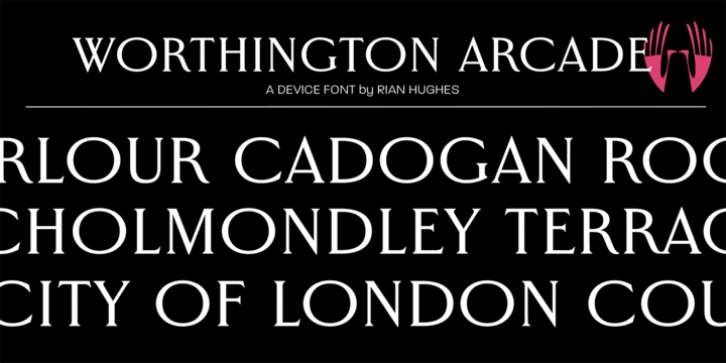Worthington Arcade font preview