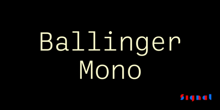 Ballinger Mono font preview