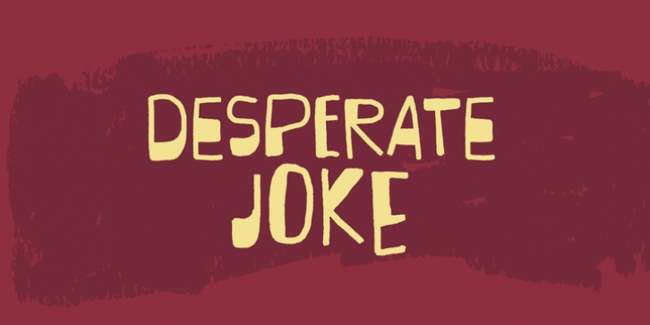 Desperate Joke font preview
