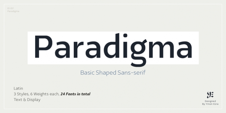 Ye Paradigma font preview