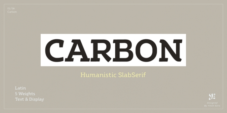 Ye Carbon font preview