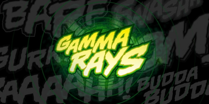 Gamma Rays BB font preview