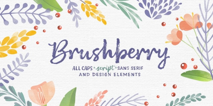 Brushberry font preview