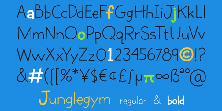 Junglegym font preview