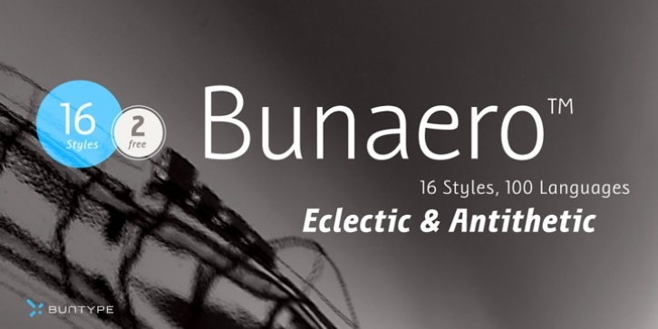 Bunaero font preview