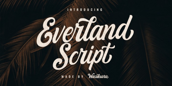 Everland Script font preview