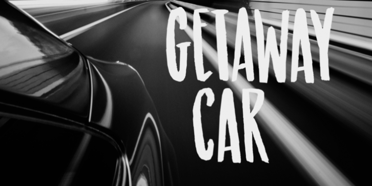 Getaway Car font preview