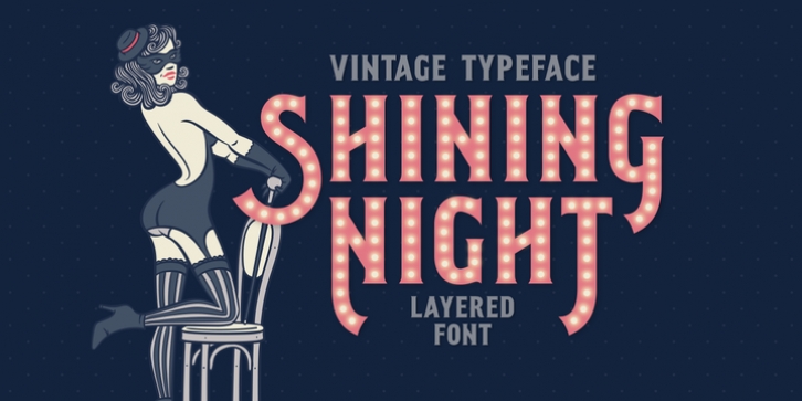 Shining Night font preview