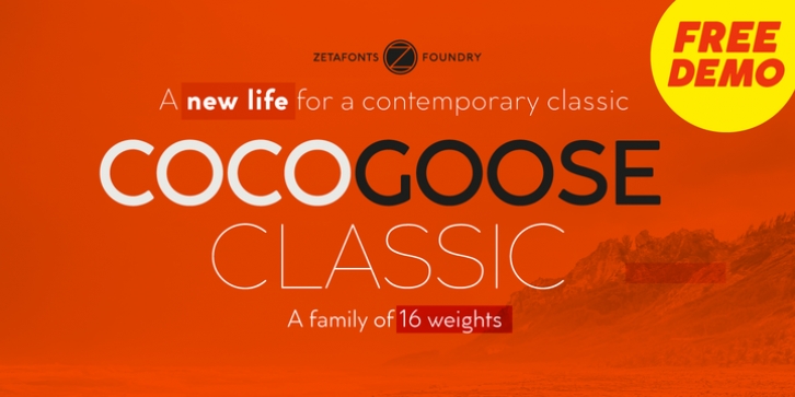 Cocogoose Classic font preview