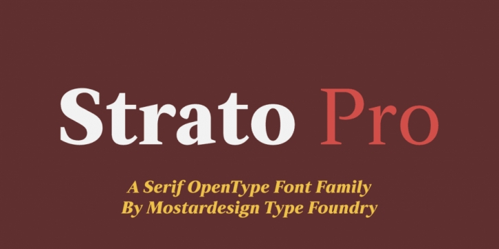 Strato Pro font preview