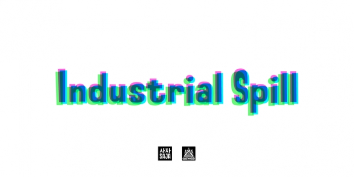 Industrial Spill font preview