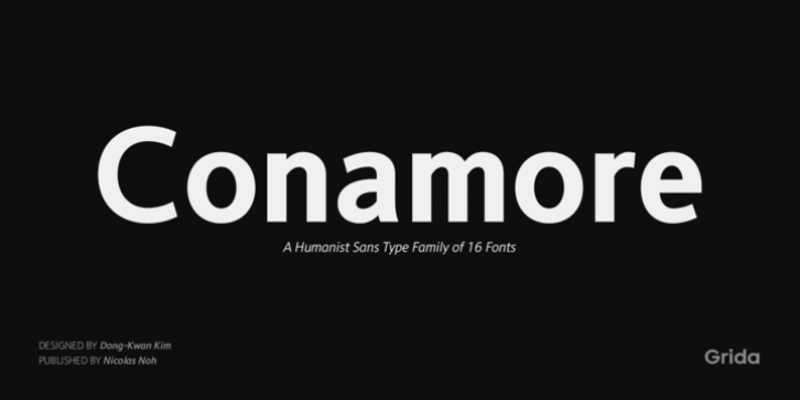 Conamore font preview