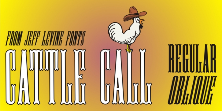 Cattle Call JNL font preview
