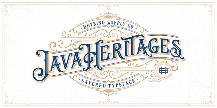 Java Heritages font preview