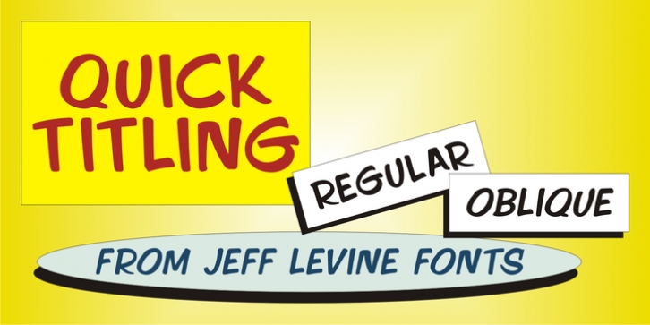 Quick Titling JNL font preview