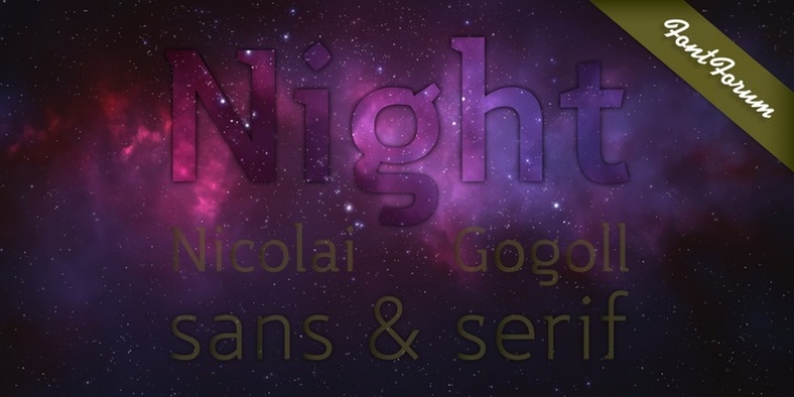 Night font preview