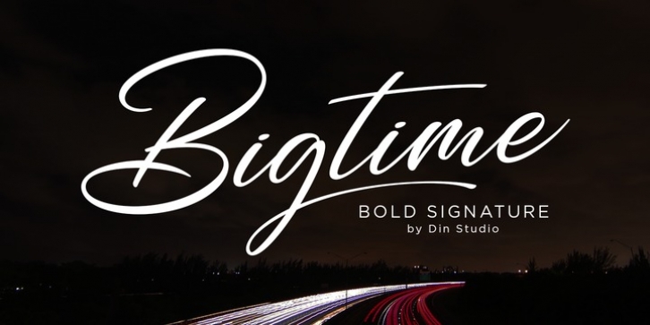 Bigtime font preview