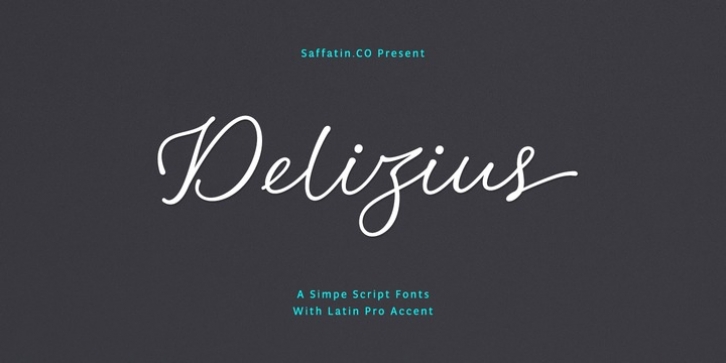Delizius Script Latin Pro font preview