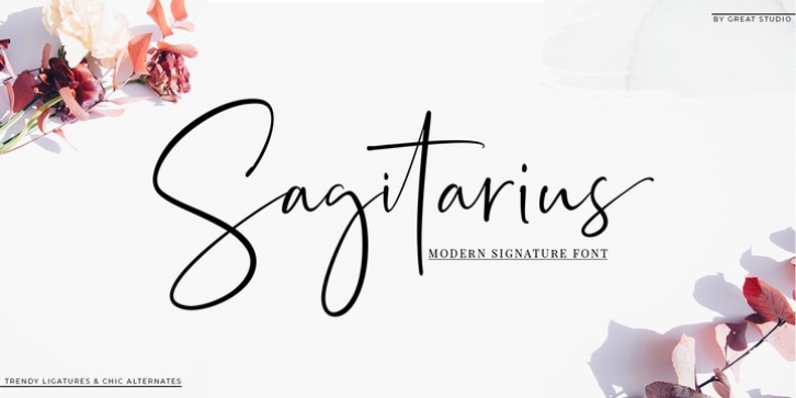 Sagitarius Signature Font font preview