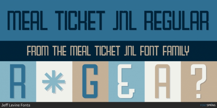Meal Ticket JNL font preview