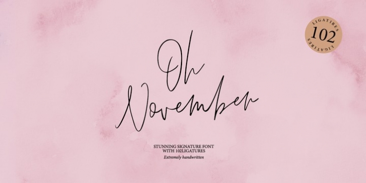 Oh November font preview