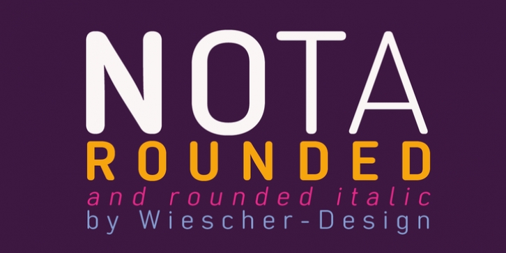 Nota Rounded font preview
