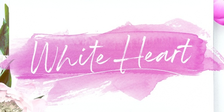 White Heart font preview
