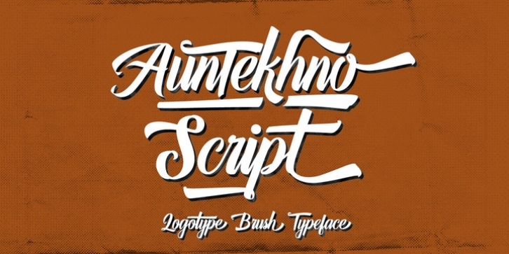 Auntekhno Script font preview