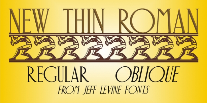 New Thin Roman JNL font preview