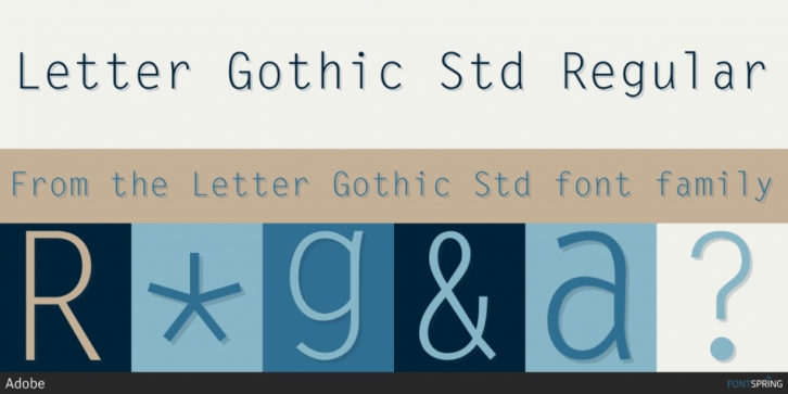 Letter Gothic Std font preview
