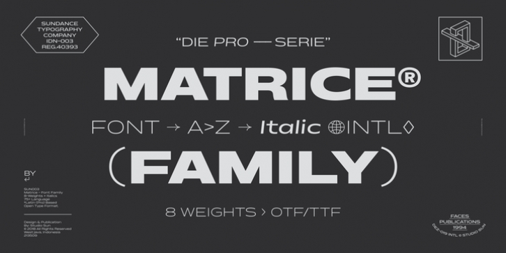 Matrice font preview