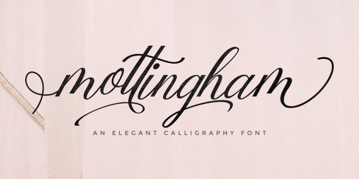 Mottingham Elegant Calligraphy font preview