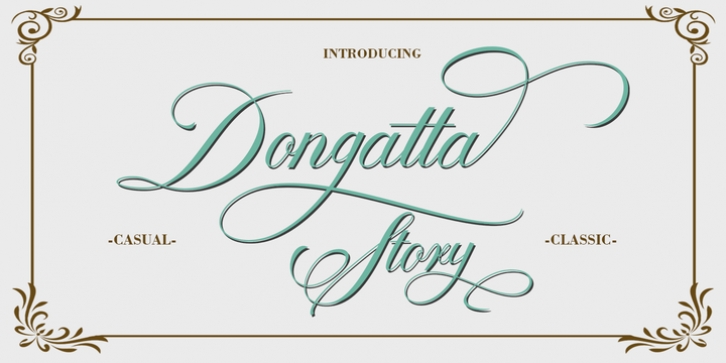 Dongatta Story font preview
