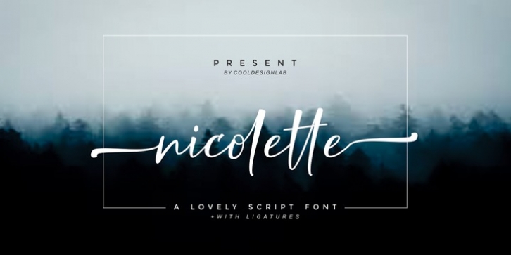 Nicolette Script font preview