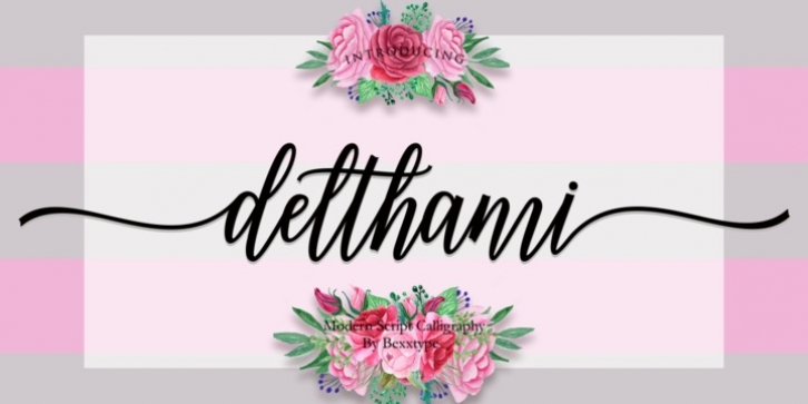 Delthami Script font preview